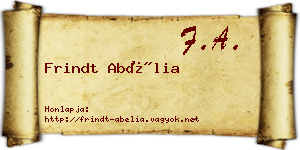 Frindt Abélia névjegykártya